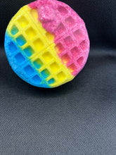 Load image into Gallery viewer, Streaming Rainbow Waffle Fizzy Bath bomb
