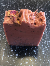 Load image into Gallery viewer, Hand Made Premium Soap Scent: Goat&#39;s Milk Poppy Seed Rose Powder Dragon&#39;s Blood 3.5oz
